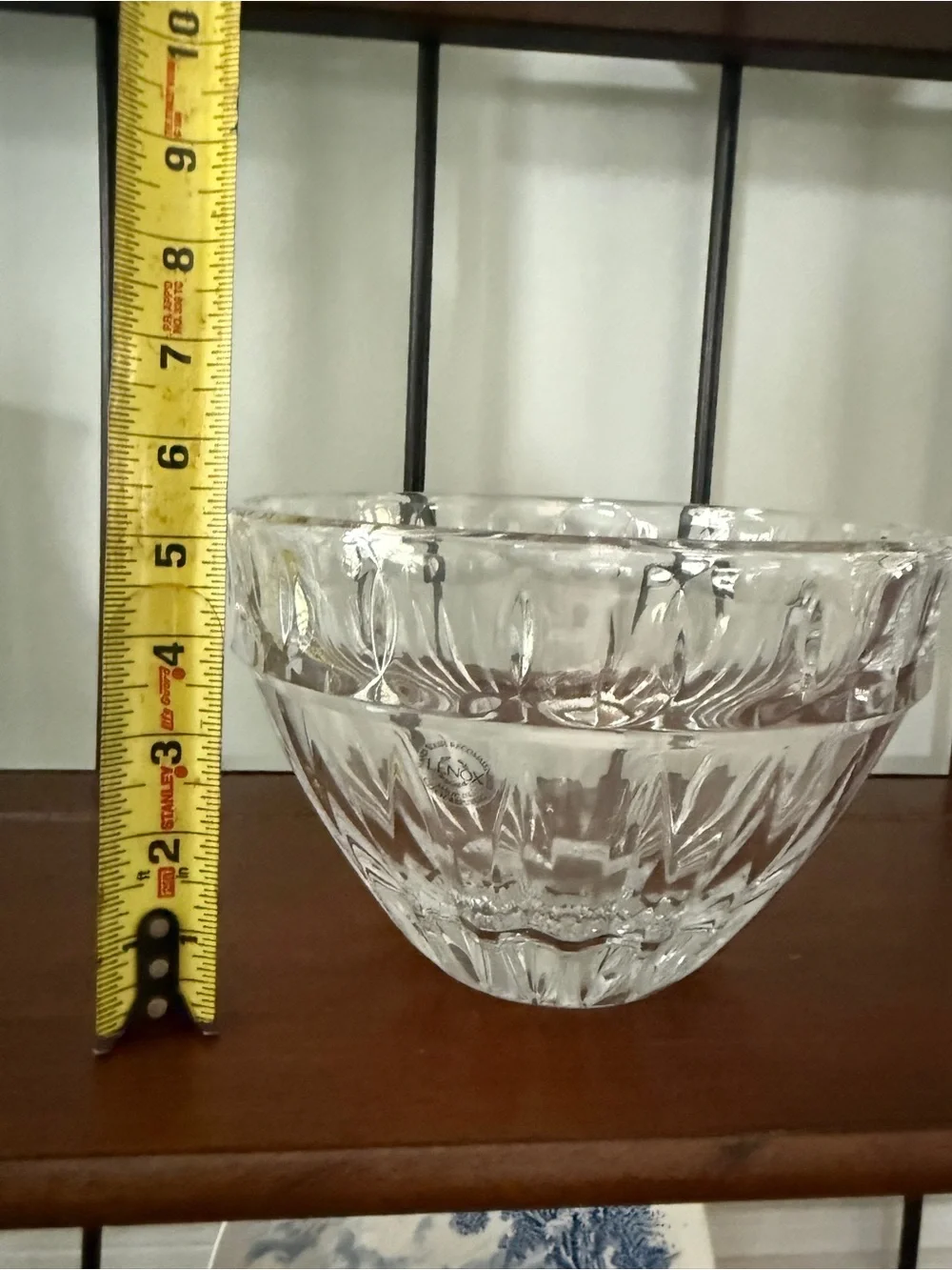 Lenox Crystal Clear Cut Glass Serving Bowl